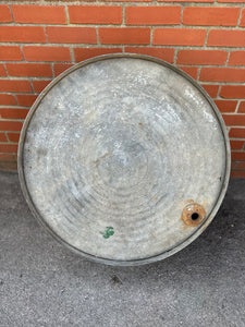 Original Vintage Round Zinc Bath Planter
