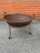 Load image into Gallery viewer, Vintage Indian Kadai Fire Pit Cooking Bowls &amp; Stands Garden Patio