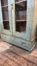 Load image into Gallery viewer, Rare Continental Shabby Chic Chippy Paint Vitrine Cupboard