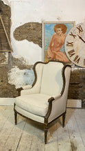 Load image into Gallery viewer, Genuine French Antique Louis XIV Armchair Wingchair Reupholstered