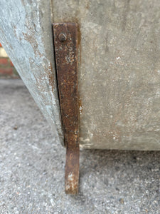 Original European Vintage Zinc Bath Planter with Feet