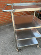 Load image into Gallery viewer, Vintage Stainless Steel Medical/Kitchen Trolley
