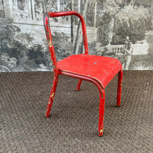 Load image into Gallery viewer, Red Chippy Paint | French Mullca / Mobilor Mid Century Children’s School Chair - French General Trading