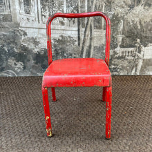 Load image into Gallery viewer, Red Chippy Paint | French Mullca / Mobilor Mid Century Children’s School Chair - French General Trading