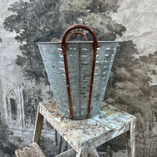 Load image into Gallery viewer, Small Vintage Metal Oyster Bucket - ideal bulb planter - French General Trading