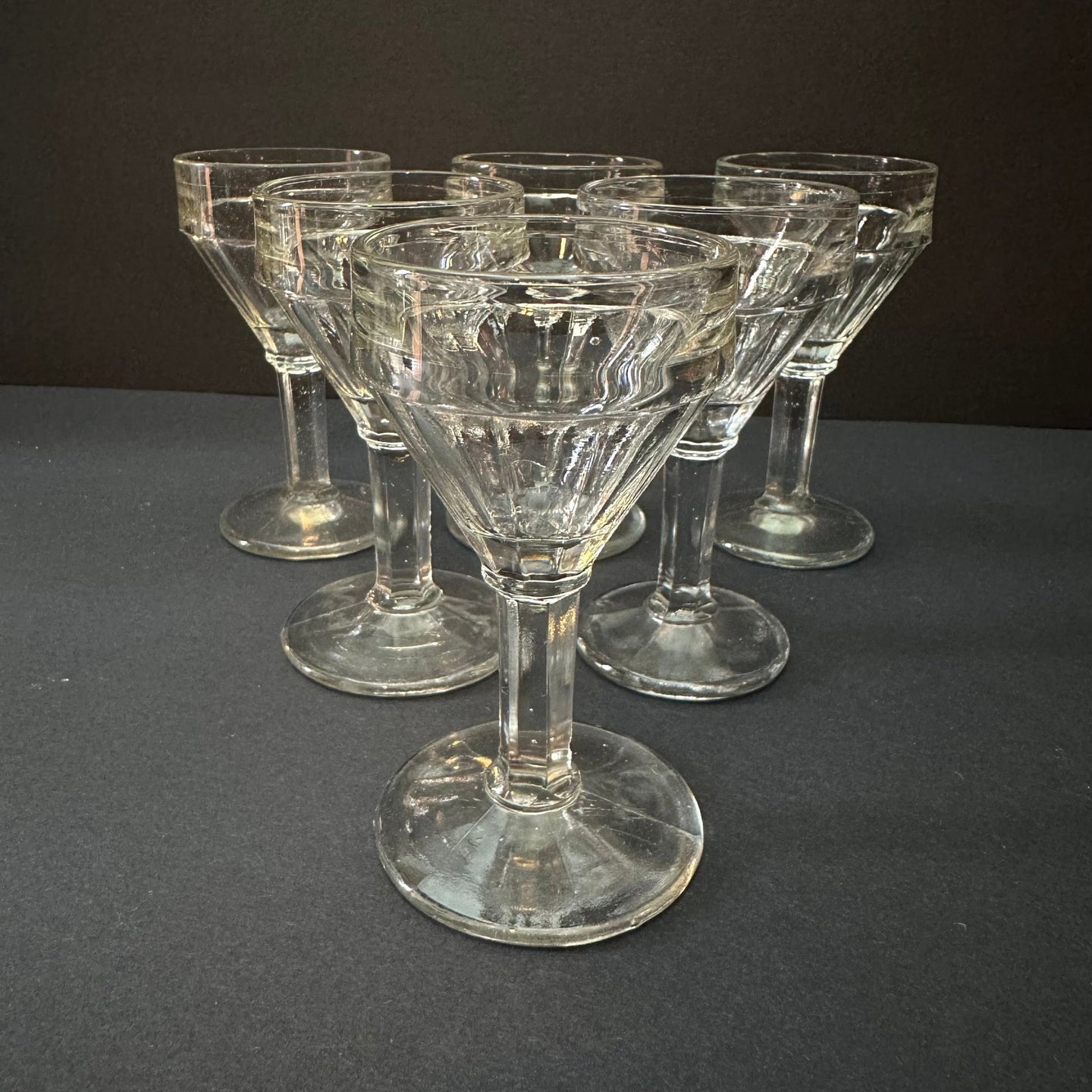 Stemmed Bistro Glasses - Shots/Sherry - SET of 6 - French Vintage - French General Trading