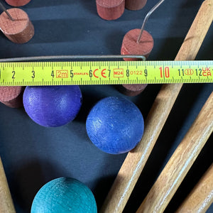 Vintage Table Croquet Game Set for 6 People. French Wooden. - French General Trading