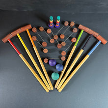 Load image into Gallery viewer, Vintage Table Croquet Game Set for 6 People. French Wooden. - French General Trading