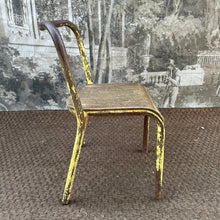 Load image into Gallery viewer, Yellow Chippy Paint | French Vintage Mullca/Mobilor Mid Century Children’s School Chair - French General Trading
