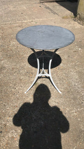 Round Zinc Topped Garden Table French
