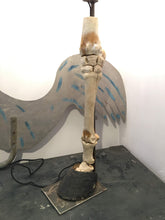 Load image into Gallery viewer, Horses Skeleton Leg with Hoof Upcycled Lamp Taxidermy French Vintage