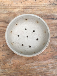 French Antique Ceramic Cheese Mould Shallow