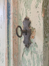 Load image into Gallery viewer, Antique Chippy Paint Buffet deux Corps Kitchen Dresser Cupboard Turquoise Green Blue - French General Trading
