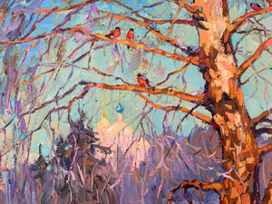 Extraordinary “Winter” Modern Russian Oil on Canvas Original Painting - French General Trading