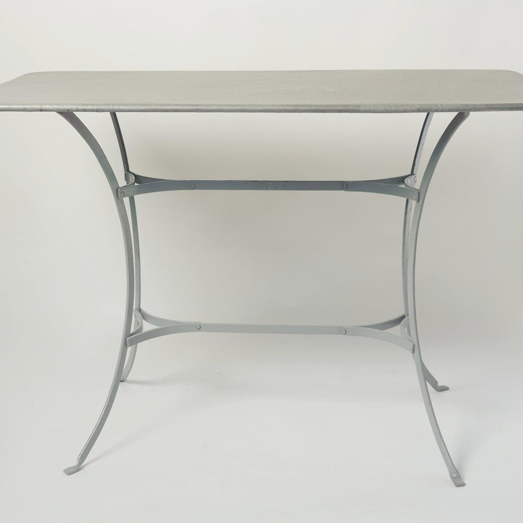 French Zinc Garden Table 110cm | Indoor/Outdoor Rectangular | Bistro ...