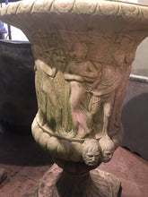 Load image into Gallery viewer, Impressive Pair Of Grecian Style Garden Urns Planters - 126cm High