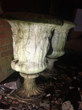 Load image into Gallery viewer, Impressive Pair Of Grecian Style Garden Urns Planters - 126cm High