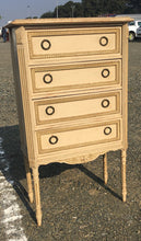 Load image into Gallery viewer, French Antique Chest Of Drawers. Original Paint. Marble Top. Very Pretty