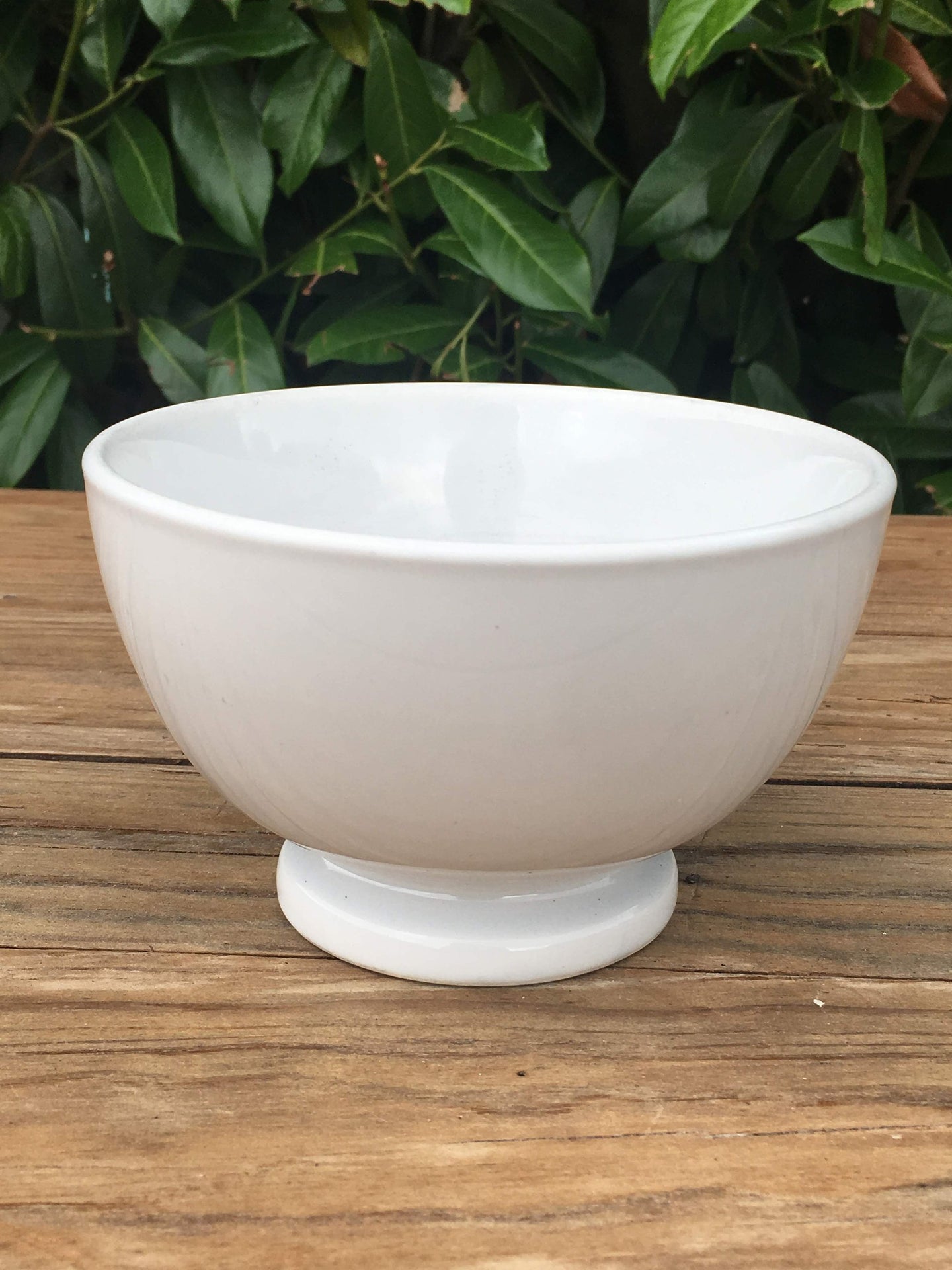 Pretty FRENCH Vintage Ceramic White Bowl