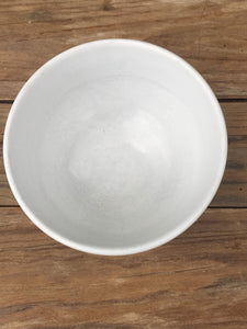 Pretty FRENCH Vintage Ceramic White Bowl