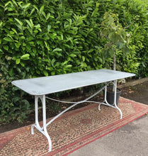 Load image into Gallery viewer, French Design Zinc Metal Garden Table 180cm x 70cm Seats 6-8 people IMMEDIATE DELIVERY