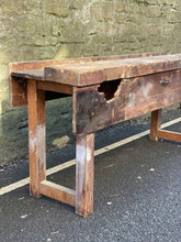 Load image into Gallery viewer, Small Vintage Industrial Workbench Kitchen Island