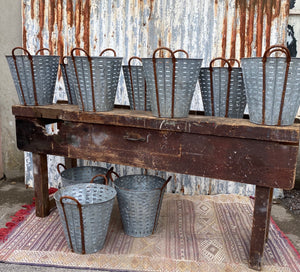 Vintage Galvanised Oyster Bucket