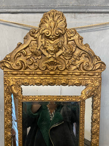 French Antique Cushion Mirror