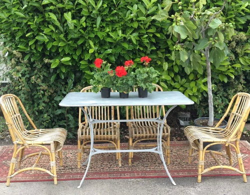 French Zinc Topped Rectangular Garden Table