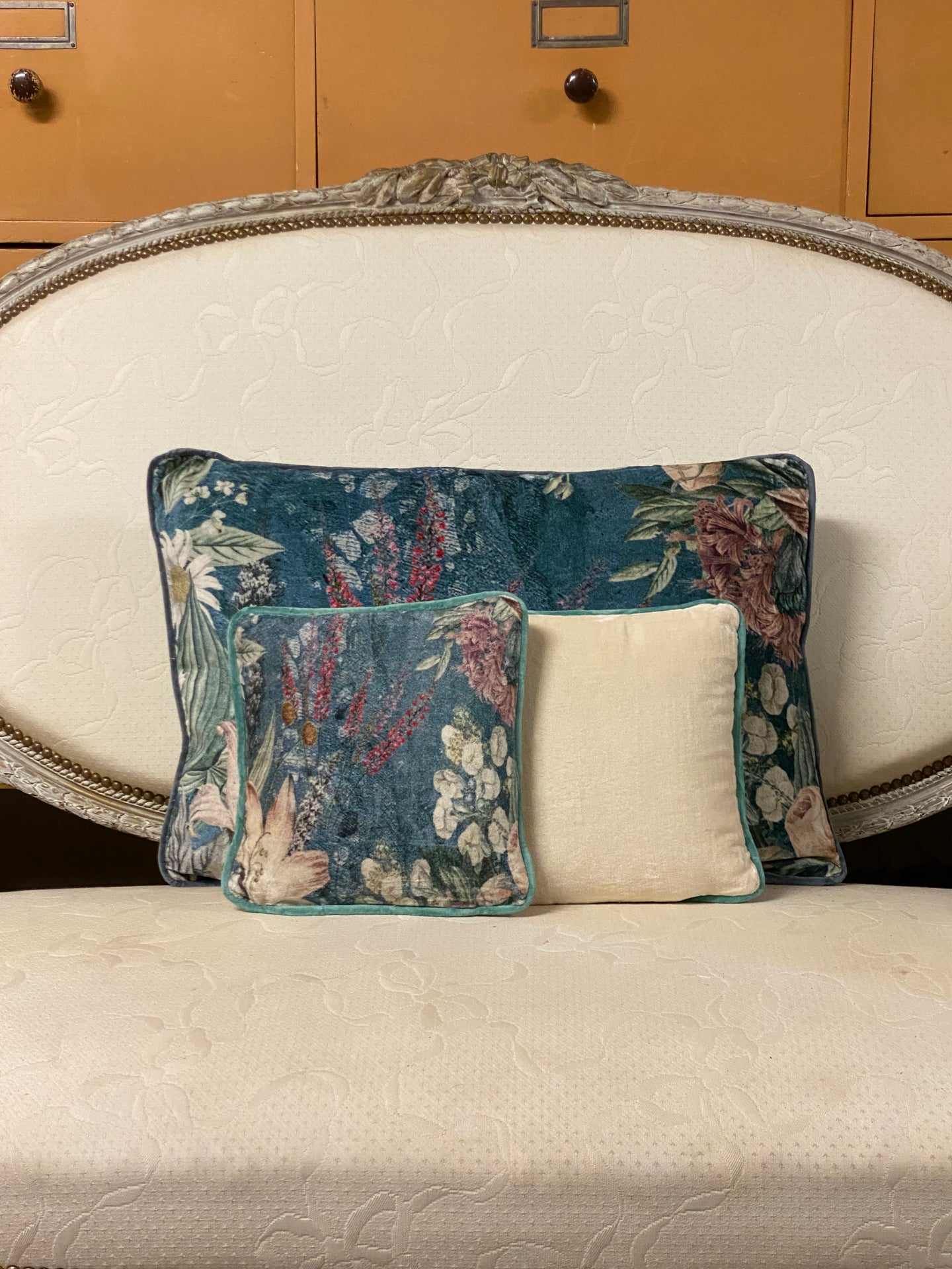 Small Velvet Cushion - Hydrangea