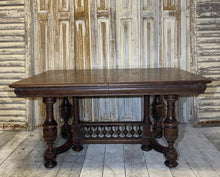 Load image into Gallery viewer, Beautiful French Antique Dining Table, almost square, seats 8