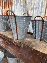 Load image into Gallery viewer, Vintage Galvanised Oyster Bucket