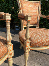 Load image into Gallery viewer, French Antique Napoleon Elbow Chairs PAIR
