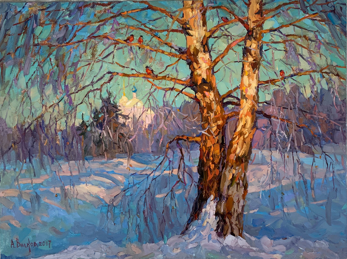 Extraordinary “Winter” Modern Russian Oil on Canvas Original Painting