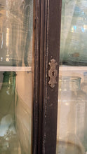 Load image into Gallery viewer, French Antique Chateau Glazed Vitrine Cabinet Bohemian Black Curved