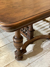 Load image into Gallery viewer, Beautiful French Antique Dining Table, almost square, seats 8