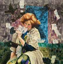 Load image into Gallery viewer, James WOOD (1889 - 1975) Huge Original Oil/Mixed Media Art Painting “Picking Flowers” 1950’s - French General Trading