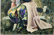 Load image into Gallery viewer, James WOOD (1889 - 1975) Huge Original Oil/Mixed Media Art Painting “Picking Flowers” 1950’s - French General Trading
