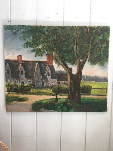 Large Original French Vintage Oil - Signed - French General Trading