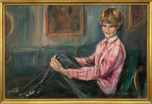 Load image into Gallery viewer, “Miss Philpot” Vintage Original Oil on Canvas Signed R.HOPKINS - French General Trading