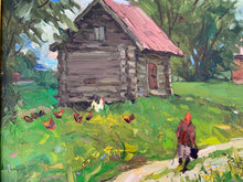 Load image into Gallery viewer, Modern Russian “Henhouse” Oil on Canvas - Framed Painting - French General Trading